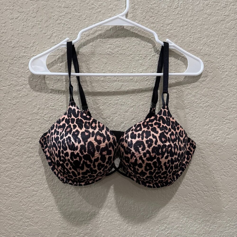 Victorias secret leopard print bombshell pushup plunge 38C